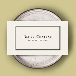 Cartão De Visita Simples e Clássico Representante da Ivory White