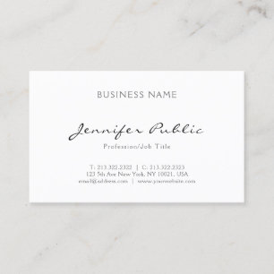 Cartão De Visita Simples e Elegante Elegante