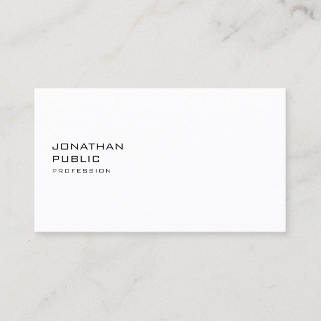 Cartão De Visita Simples e elegante profissional moderno mínimo (Frente)