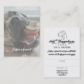 Cartão De Visita Simples e Elegante Referência de Great Dane Preto