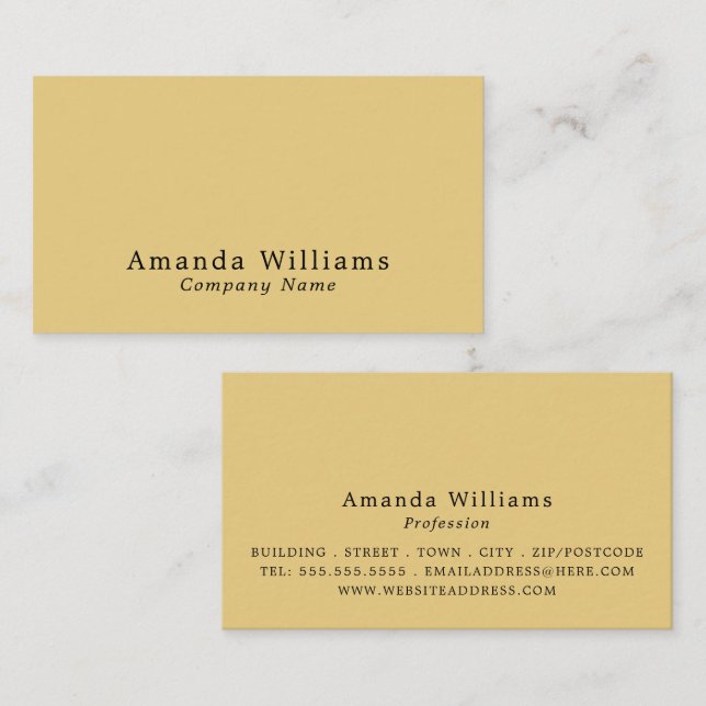 Cartão De Visita Simples e Minimalista (Frente/Verso)