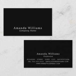 Cartão De Visita Simples e Minimalista