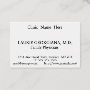 Cartão de visita simples e mínimo