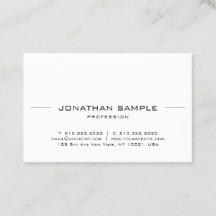 Cartão De Visita Simples e Mínimo Elegante Profissional