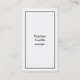 Cartão De Visita Simples e profissional preto e branco