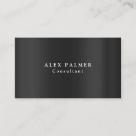 Cartão De Visita Simples e simples Fundo de Cinzas Modernas Origina