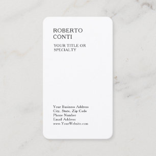 Cartão De Visita Simples e Simples Seda Premium Minimalista