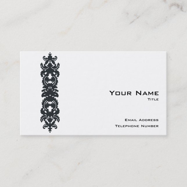 Cartão de visita simples e sofisticado com código  (Frente)