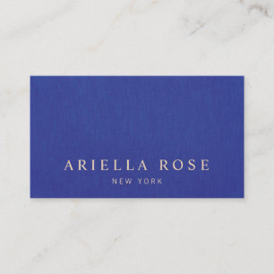 Cartão De Visita Simples Elegante Cobalt Blue Professional