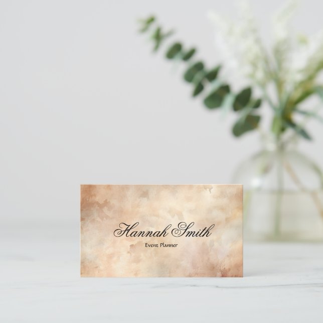 Cartão De Visita Simples elegante e elegante, com falso profissiona (Em pé/Frente)