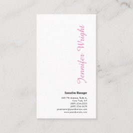 Cartão De Visita Simples elegante feminino minimalista profissional