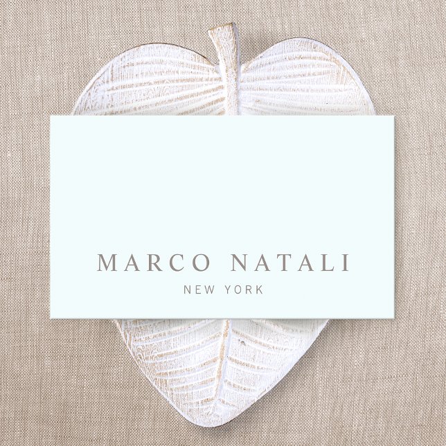 Cartão De Visita Simples Elegante Pastel Blue Professional (Criador carregado)