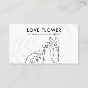 Cartão De Visita Simples Flores Herbais Florais Botica