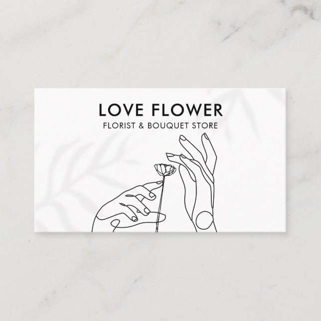 Cartão De Visita Simples Flores Herbais Florais Botica (Frente)