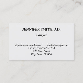 Cartão de visita simples & humilde do profissional