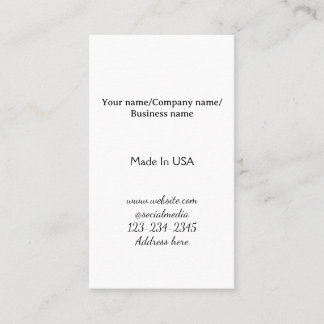 Cartão De Visita simples minimal adicione seu logotipo/design aqui