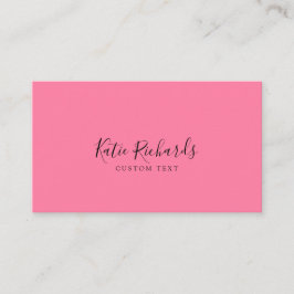 Cartão De Visita Simples Mínimo de Código QR Rosa