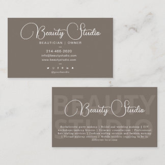 Cartão De Visita Simples, Moderno, Artista de maquiagem, Beauticist