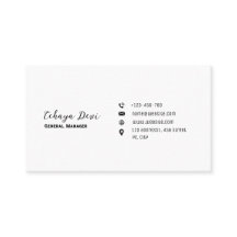 Cartão de visita simples personalizável