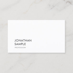 Cartão De Visita Simples planície Design elegante e minimalista mod