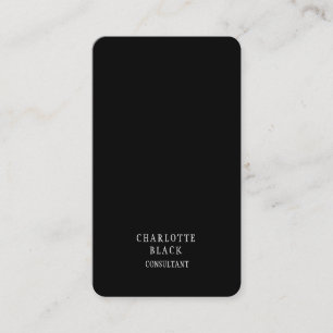 Cartão De Visita Simples plano criativo branco preto minimalista de