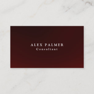 Cartão De Visita Simples Plano de Fundo Vermelho Brownish Original