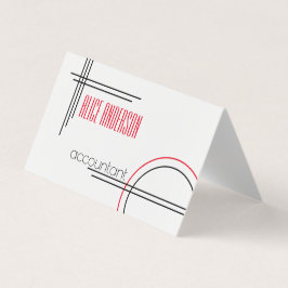 Cartão De Visita Simples preto branco-vermelho-escuro moderno