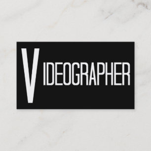 Cartão de visita Simples Preto do Videógrafo