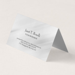 Cartão De Visita Simples profissional elegante em plano de fundo da