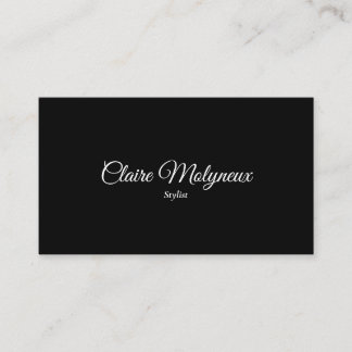 Cartão De Visita Simples Profissional Preto e Branco