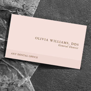 Cartão De Visita Simples Rosa Profissional Odontológico