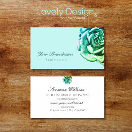 Cartão De Visita Simples Rosa simples e brilhante