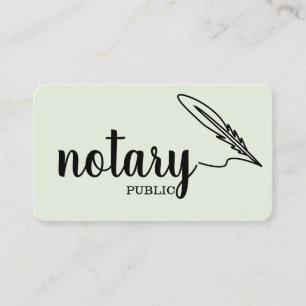 Cartão de Visita Simples Roteiro Elegante Notário