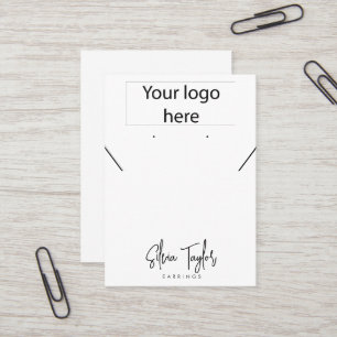 Cartão De Visita Simples seu logotipo Necklace Earration Display Ca