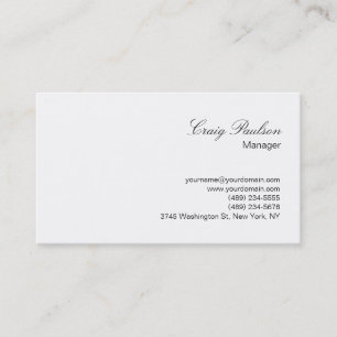 Cartão de visita Simples Simples de Script Elegant