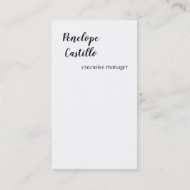 Cartão De Visita Simples Simples e Minimalista Manuscrito