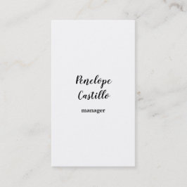 Cartão De Visita Simples, Simples, Profissional, Manuscrito