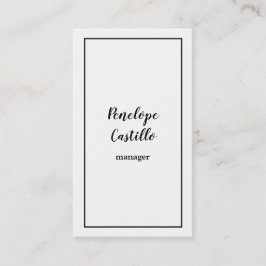 Cartão De Visita Simples, Simples, Profissional, Manuscrito