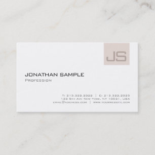 Cartão De Visita Simples Simples Simples de Monograma Profissional