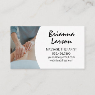 Cartão De Visita Simples Terapêutica de Massagem