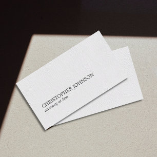 Cartão De Visita Simples Textura Limpa Elegante Advogada Branco