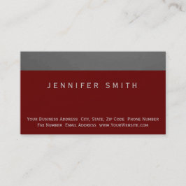 Cartão de visita Simples Vermelho Moderno