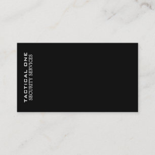 Cartão De Visita Simplesmente Preto, Serviço de Segurança