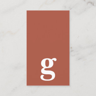 Cartão de visita, Simplicity Deluxe terracotta