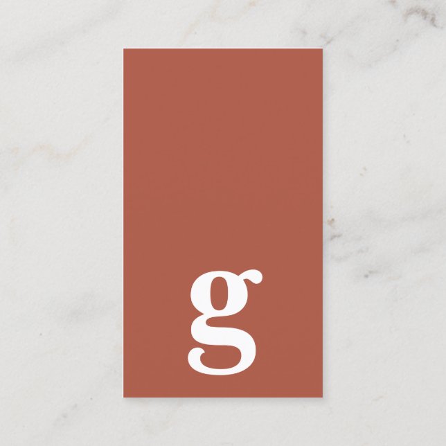 Cartão de visita, Simplicity Deluxe terracotta (Verso)
