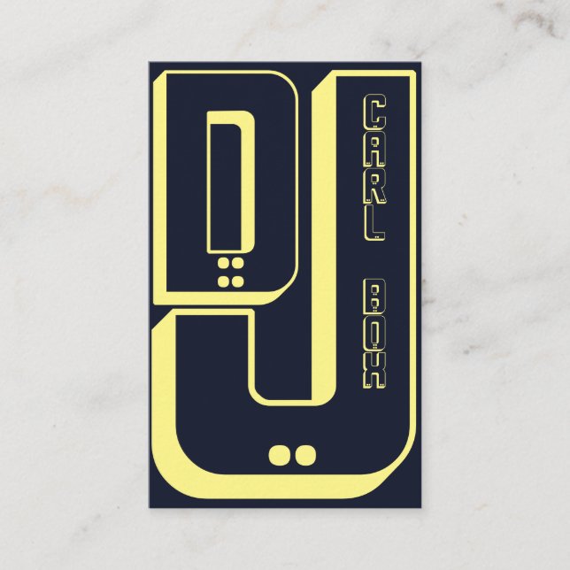 Cartão De Visita Sinal de DJ gigante a negrito (Frente)