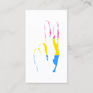 Cartão De Visita sinal de paz do orgulho de pans