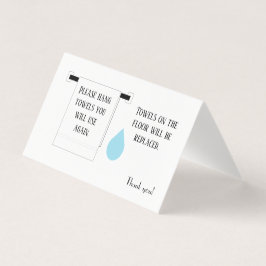 Cartão De Visita Sinal de toalha do hotel