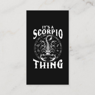 Cartão De Visita Sinal de Zodíaco Scorpio Horoscope Animal de aniv