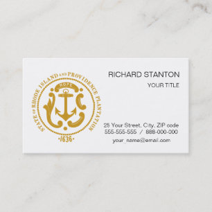 Cartão De Visita Sinal Rhode Island